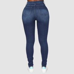 Jeans de alta elasticidad con diseño roto