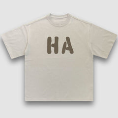 HAHA Camiseta suelta sólida