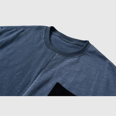 Camiseta de patchwork en contraste