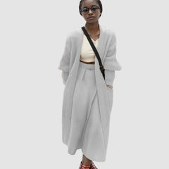 Cárdigans largos de peso pesado con bolsillos grandes