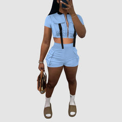 Einfarbiges, lässiges Cargo-Set