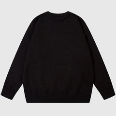 Suéter bordado con estampado de conejo de dibujos animados