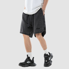 Gewaschene Jorts mit Schlitzdesign