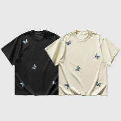 Camiseta de mariposa de seda helada