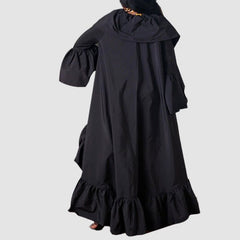 Einfarbiger Trenchcoat mit Rüschen