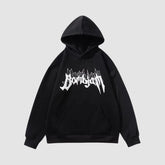 Sudadera holgada con capucha y alfabeto bordado