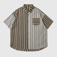 Hemd mit Farbblock-Streifen