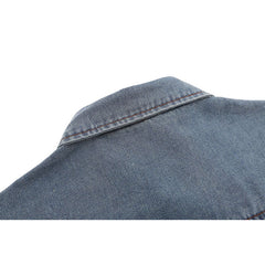 Denim-Hemden mit Cartoon-Pflanze