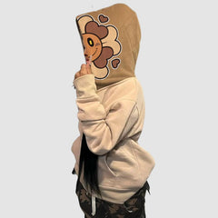 Hoodies mit Cartoon-Muster und Fleecefutter
