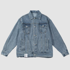 Chaqueta vaquera con diseño de etiqueta