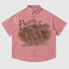 Katzengewaschene Distressed-Shirts