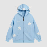 Sudadera con capucha con decoración de alas de ángel