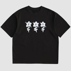 Solides Blumen-T-Shirt