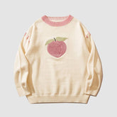 Süßer Pullover mit Pfirsichmuster