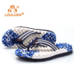 Trendy Men's Outdoor Massage Beach Platform Slippers