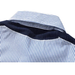 Übergroße Patchwork-Streifenhemden