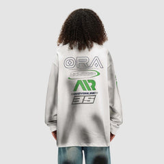 Camiseta estilo carreras impresa con inyección de tinta