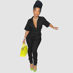 Lässiges, einfarbiges Hemdset