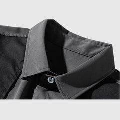 Kontrast-Patchwork-Hemden