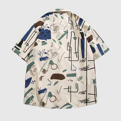 Camisetas con grafiti y bloques de color