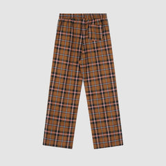 Freizeithose mit Kordelzug und Karomuster