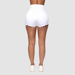 Shorts vaqueros rasgados con alta elasticidad