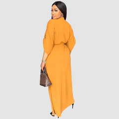 Cargokleid mit seitlichen Falten und enger Taille