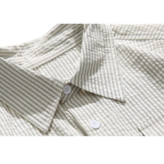 Vintage Kontraststreifenhemden