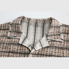 Gestreifte Hemden mit Taschenaufnäher