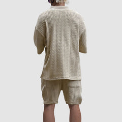 Conjunto informal de punto jacquard