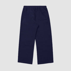 Pantalones lisos con estampado de gofres y letras bordadas