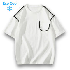 Camiseta de bolsillo de seda helada
