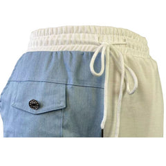 Jeans-Hosenset im Patchwork-Design