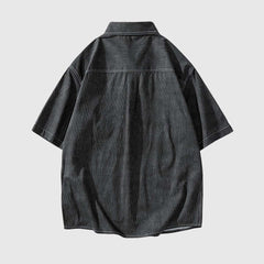 Camisa vaquera con bolsillo de parche