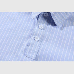 Patchwork-Hemden mit Kontraststreifen