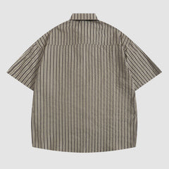 Gestreifte Hemden mit Krawattendekor