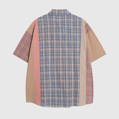 Camisa de cuadros con patchwork