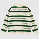 Simple Color-blocked Stripe Pullover