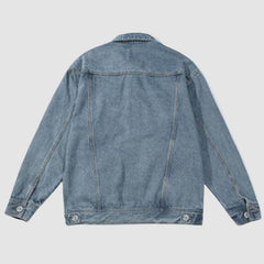 Chaqueta vaquera con diseño de etiqueta