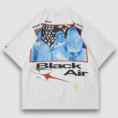 Camiseta desgastada lavada de hip hop