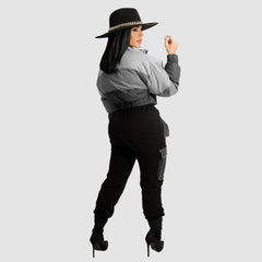 Chaqueta vaquera con parches degradados