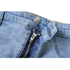 Trägerlose, schmale Jeanskleider