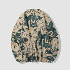 Suéter de punto de cómic vintage