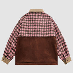 Patchworkjacke mit Karomuster