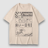 Camiseta con estampado de dibujos animados estilo Tokio