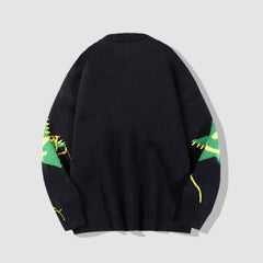 Pullover mit Smiley-Stern-Muster