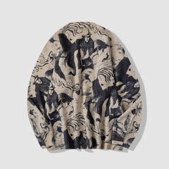 Suéter de punto de cómic vintage