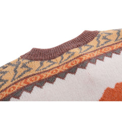 Pullover mit unregelmäßigen Farbkontraststreifen