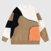 Vintage Chic Color Clash Cozy Sweater