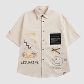 Conjunto de camisa ilustrada